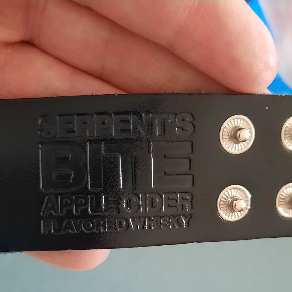 Serpent's Bite Apple Cider Flavored Whisky Leather Cuff Bracelet